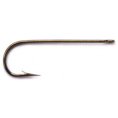 Mustad Aberdeen Hook Size 8, Long Shank, Ringed Eye Bronze, 10PK 3261-BR-8-10